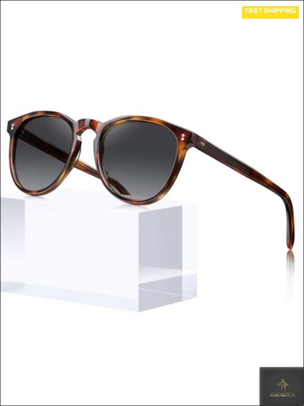 Retro Acetate Polarized Sunglasses for Women UV400